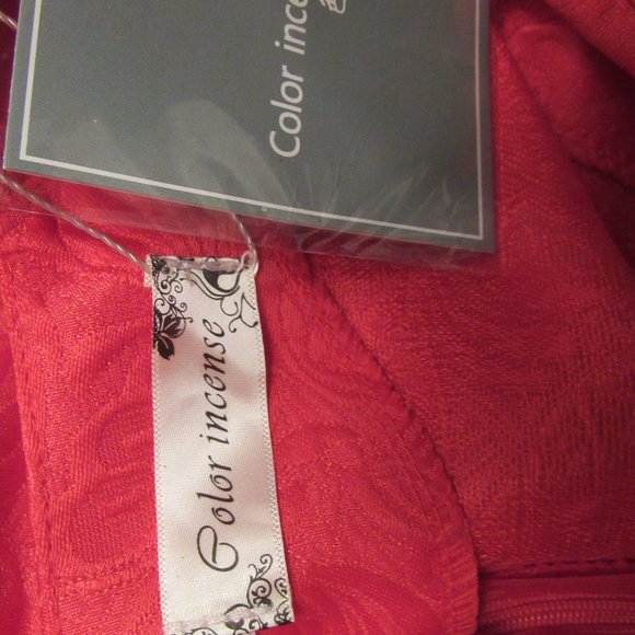 Womens Dress COLOR INCENSE - Red Sleeveless - brocade style -zippered back - Picture 7 of 7